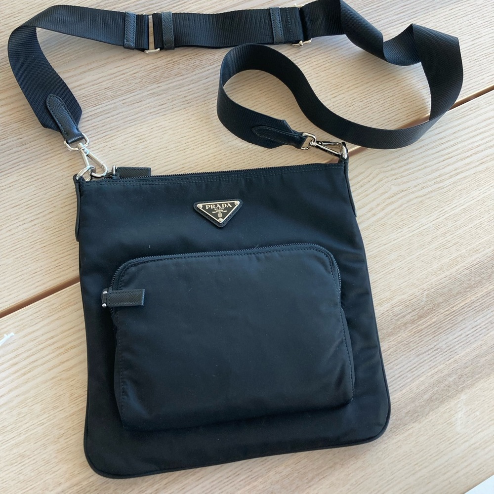 NWT Black Prada Nylon Crossbody Purse